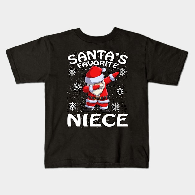 Santas Favorite Niece Christmas Kids T-Shirt by intelus